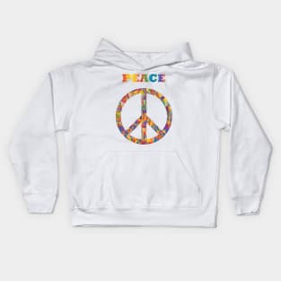 Peace symbol colors Kids Hoodie